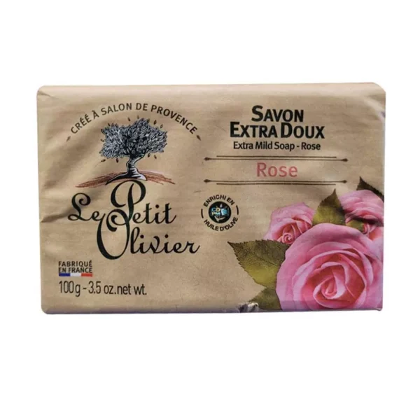 Savon extra doux au parfum de Rose Le Petit Olivier